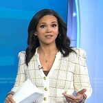 Laura’s ivory plaid cardigan on Today