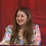 Lauren’s floral print v-neck dress on Today