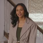 Layla’s khaki belted blazer on All American