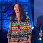 Leah Lewis’s zig-zag print blazer and pants on The Jennifer Hudson Show