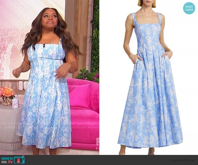 Lela Rose Floral Cotton Maxi Dress worn by Sherri Shepherd on Sherri