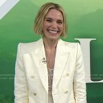 Leslie Bibb’s white lace cami and blazer on Today