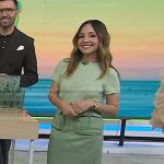 Lilliana Vazquez’s green short sleeve sweater and cargo skirt on Today