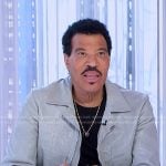 Lionel’s grey leather jacket and black drawstring pants on American Idol