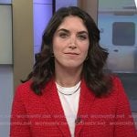Liz Kreutz’s red cropped jacket on Today