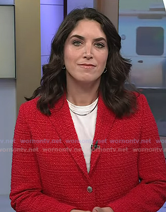 Liz Kreutz’s red cropped jacket on Today