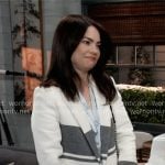 Elizabeth’s white coat with grey stripes on General Hospital