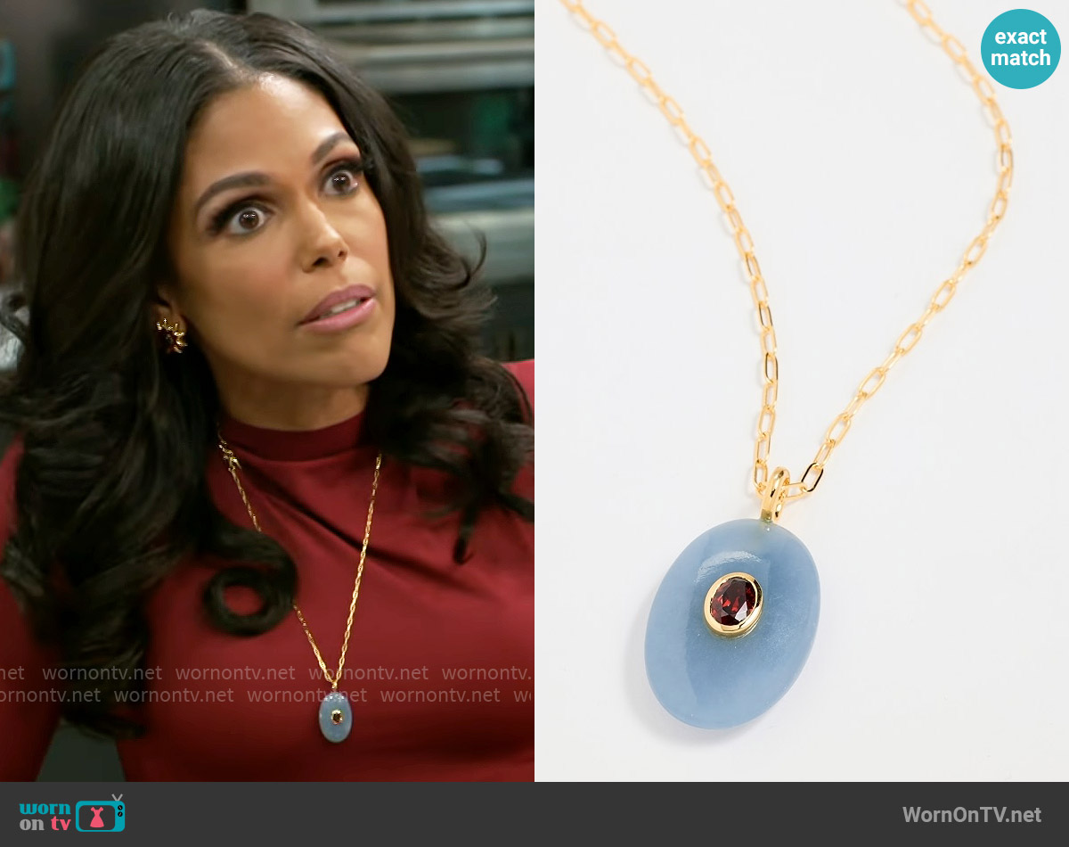 Lizzie Fortunato Atelier Pendant Necklace worn by Dani Dupree (Karla Mosley) on Beyond the Gates