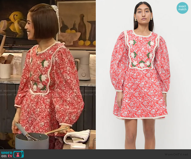 Loeffler Randall Laney Short Dress worn by Molly Yeh on The Drew Barrymore Show