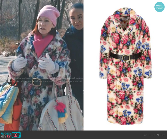 Loewe Floral Jacquard Belted Coat in Multicolour worn by Elsbeth Tascioni (Carrie Preston) on Elsbeth