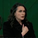 Lois’s black studded coat on General Hospital