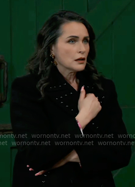 Lois’s black studded coat on General Hospital