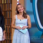 Lori’s white and blue striped dress on Good Morning America