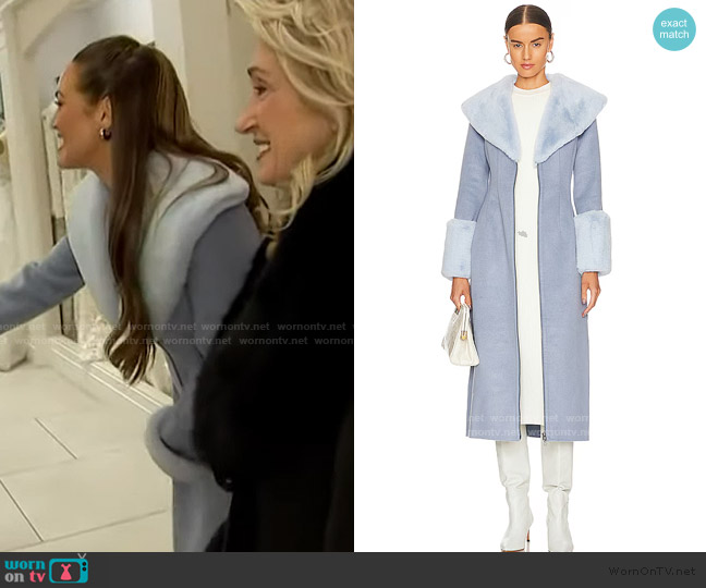 LPA Giovanna Coat worn by Emily Orozco on Access Hollywood