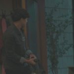 Lucas’s black heart print sneakers on Greys Anatomy