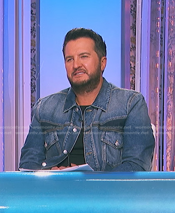 Luke’s panel denim jacket on American Idol