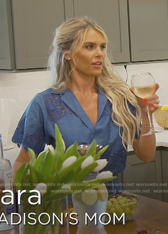 Madison’s blue lace top on Southern Charm
