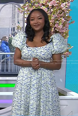 Makho’s floral puff sleeve dress on Today