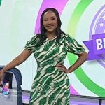 Makho’s green print dress on Today