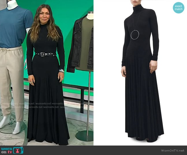 Mango Turtleneck Long Sleeve Ponte Dress worn by Melissa Garcia on Today