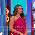 Alexis’s pink ruffled halter mini dress on The Price is Right