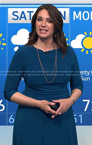 Maria’s teal midi dress on Today