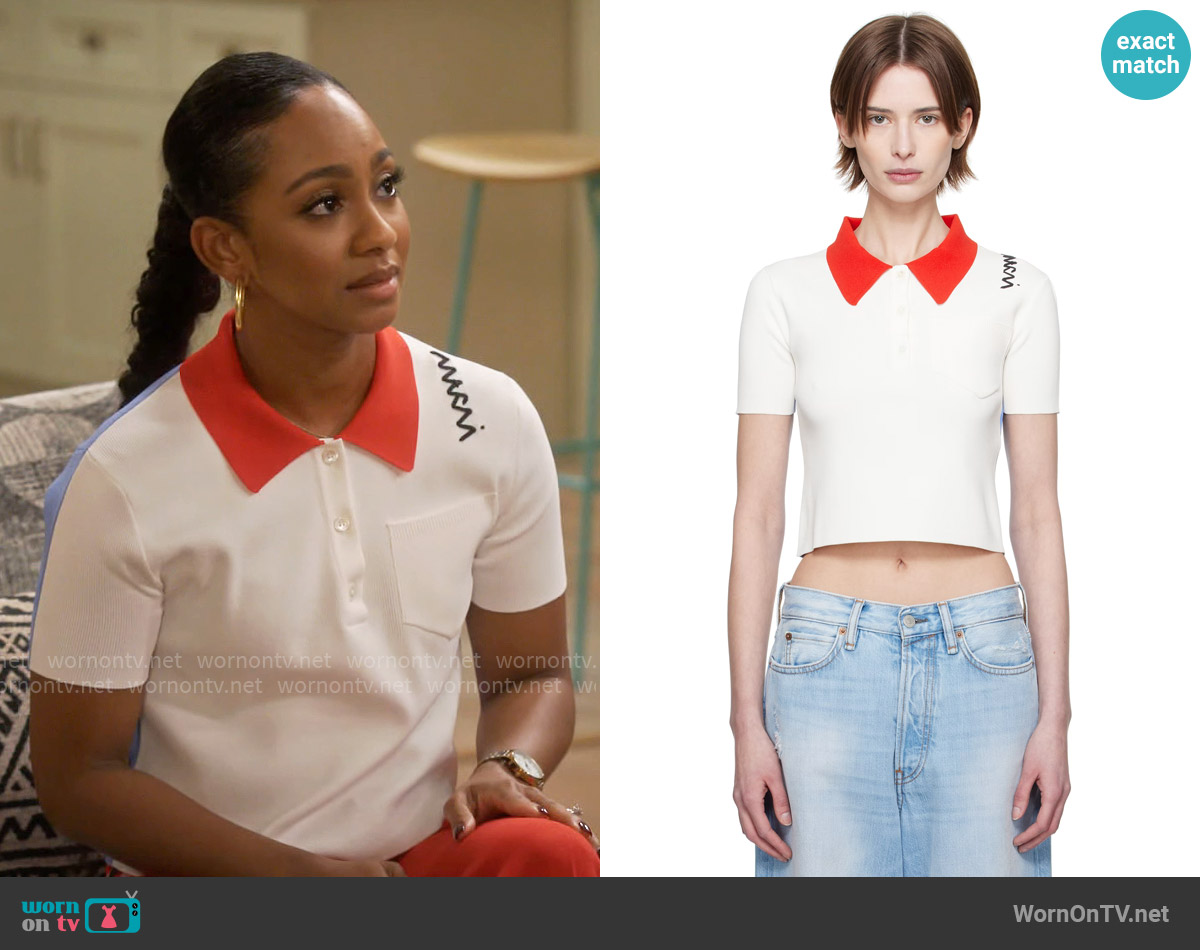 Marni Technical Viscose Polo worn by Nina (Tetona Jackson) on Poppas House