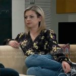 Maxie’s black and yellow floral blouse on General Hospital