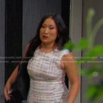 Melinda’s white tweed dress on Days of our Lives