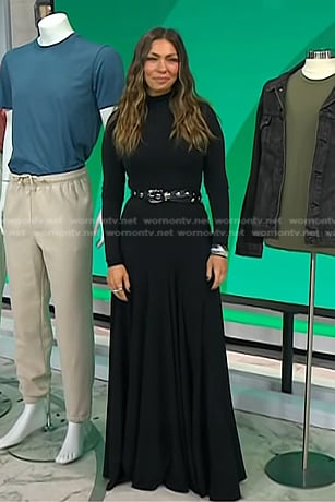 Melissa Garcia’s black turtleneck maxi dress on Today