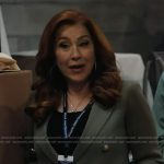 Melissa’s green double breasted blazer on Abbott Elementary