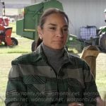 Michelle Miller’s green plaid flannel shirt on CBS Mornings