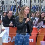 Mikaela Shiffrin’s floral jeans and sandals on Today