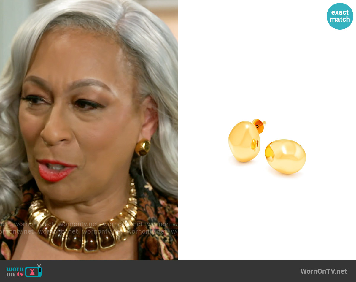 Misho Mini Droplet Studs worn by Anita Dupree (Tamara Tunie) on Beyond the Gates