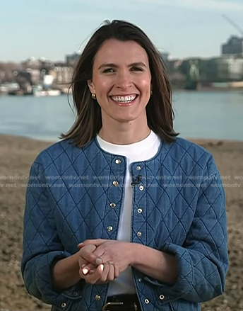 Molly’s blue quilted denim jacket on Today