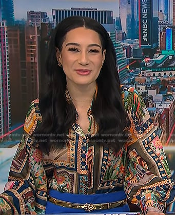 Morgan’s floral panel print blouse on NBC News Daily