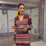 Morgan’s zig zag striped dress on NBC News Daily
