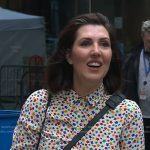 Flora’s multicolor star print blouse on Today