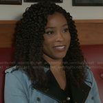Naomi’s denim trench coat on Beyond the Gates