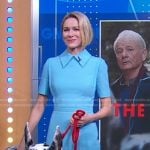 Naomi Watts’s blue collared fitted dress on Good Morning America