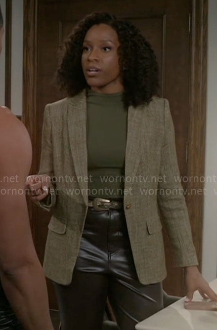 Naomi’s tweed blazer on Beyond the Gates