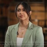 Nicole Valdez’s green blazer on CBS Mornings