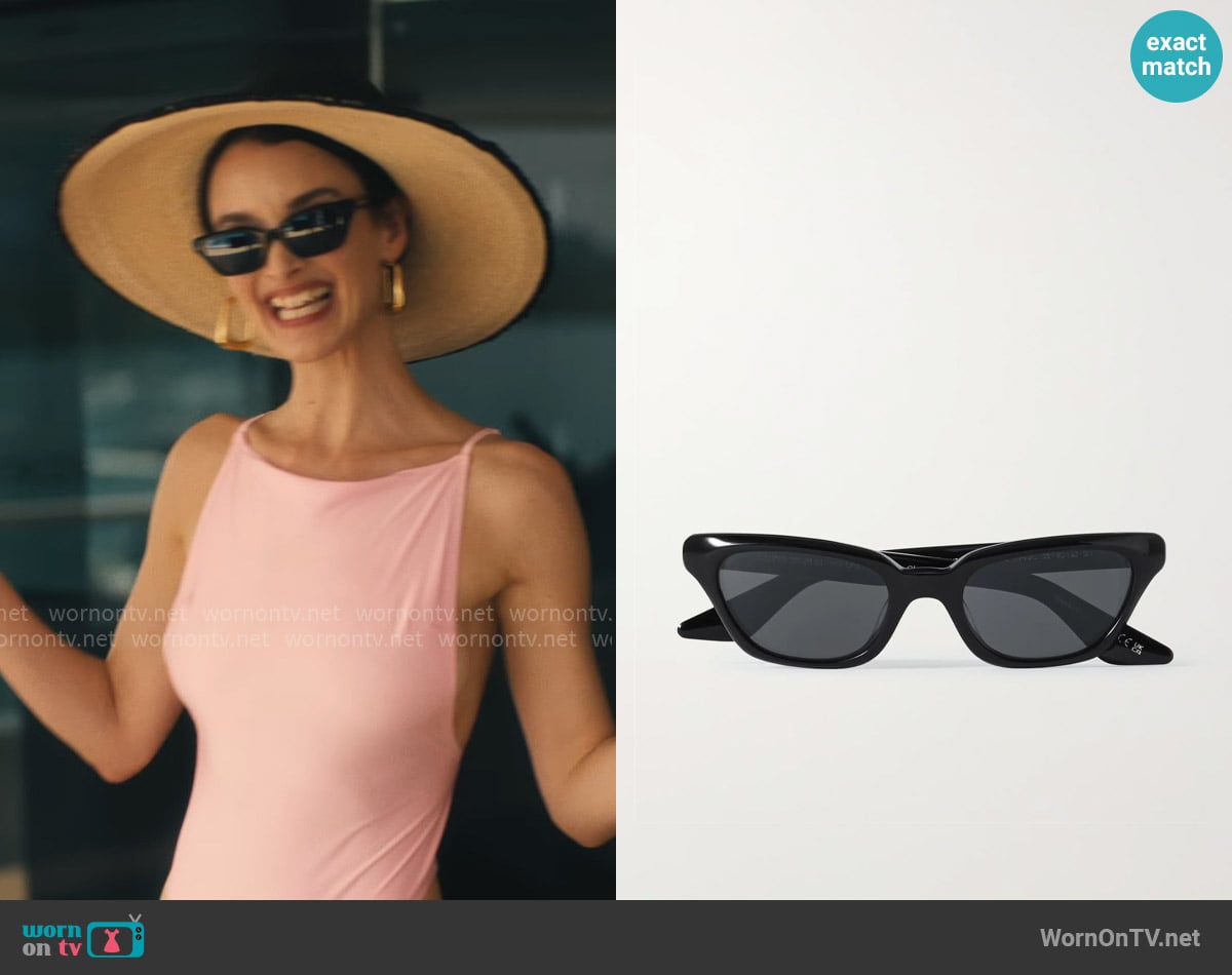 Oliver Peoples x Khaite 1983C Sunglasses worn by Chloe (Charlotte Le Bon) on The White Lotus