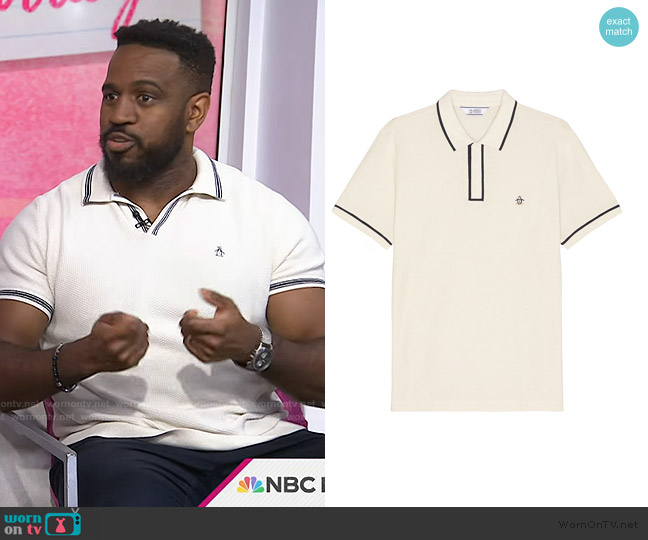 Original Penguin Bently Mesh Polo worn by Lamar Waterman on Today