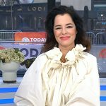 Parker Posey’s white balloon sleeve blouse and skirt on Today