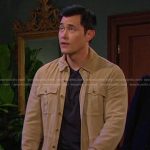 Paul’s beige suede shirt on Days of our Lives