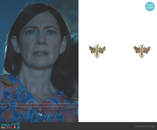 Peggy Li Tiny Bee Earrings worn by Elsbeth Tascioni (Carrie Preston) on Elsbeth