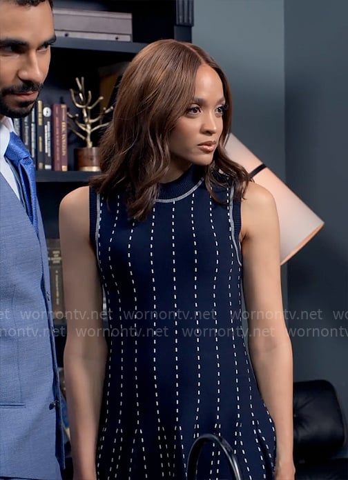 Penelope’s dashed stripe mini dress on Tyler Perrys Sistas