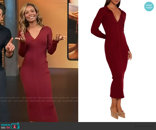 Petal and Pup Collins Long Sleeve Sweater Dress worn by Zuri Hall on Access Hollywood