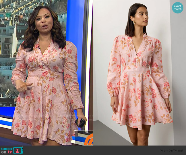 Peter Som x RTR Floral Mini Dress worn by Adelle Caballero on Today